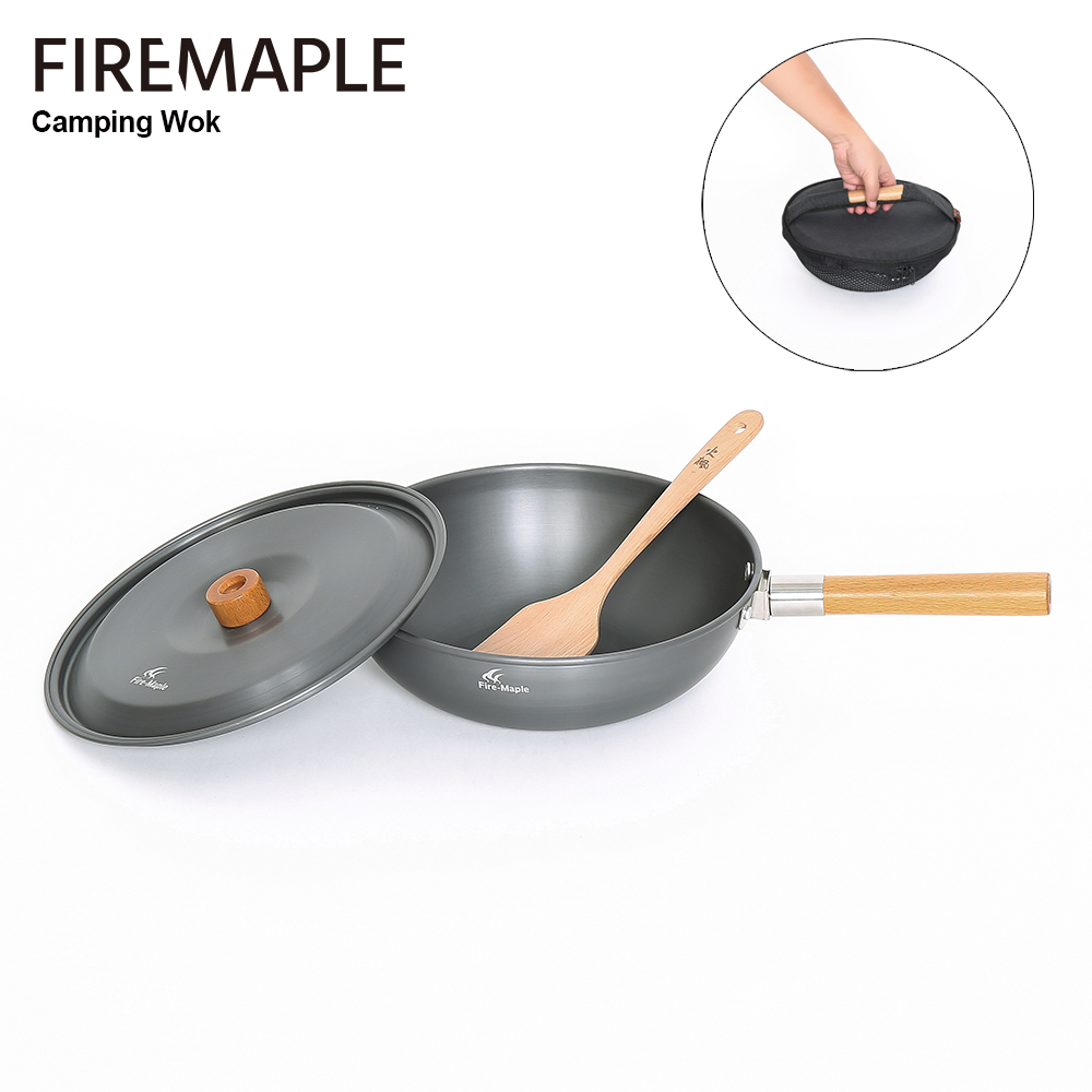 Camping Cooking On Fire - Wajan Berkemah Maple Api Wajan Penggorengan