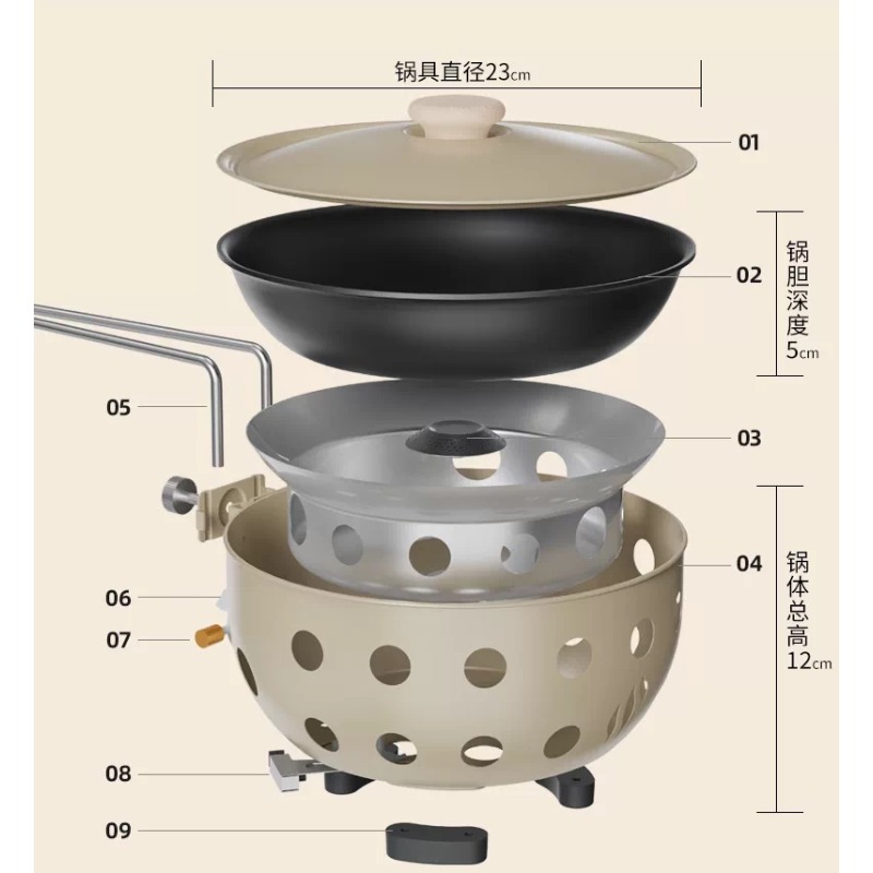 Camping Cooking One Pot - Kompor kaset portabel untuk kegiatan di