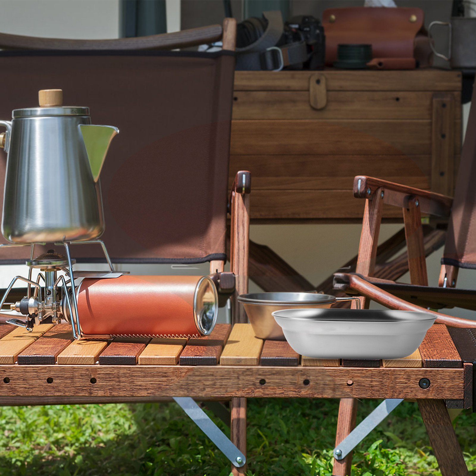 Camping Cooking Dishes - Piring Sup Baja Tahan Karat Berkapasitas
