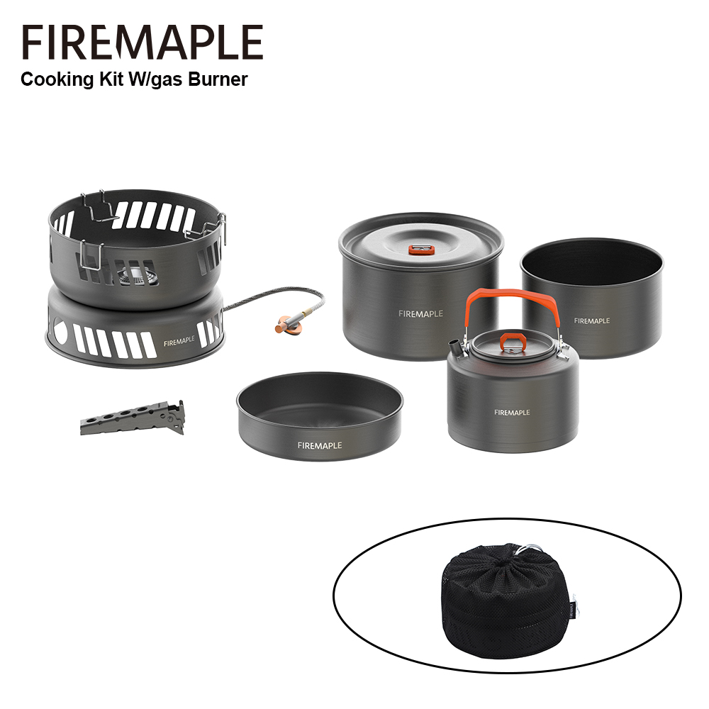 Camping Cooking On Fire - Fire-Maple Kit memasak, alat masak kompor