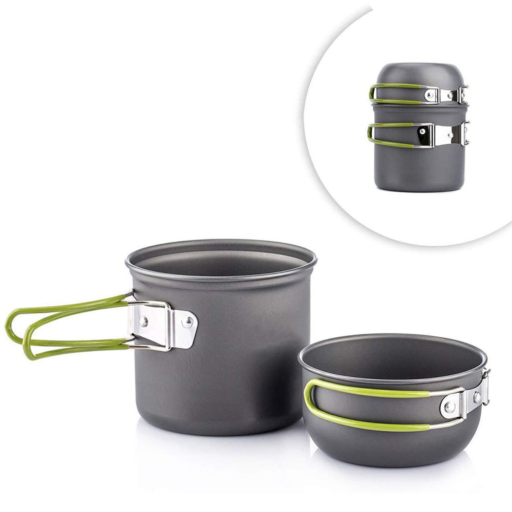 Camping Cooking Kit - Peralatan makan berkemah, Ultralight, panci berkemah,
