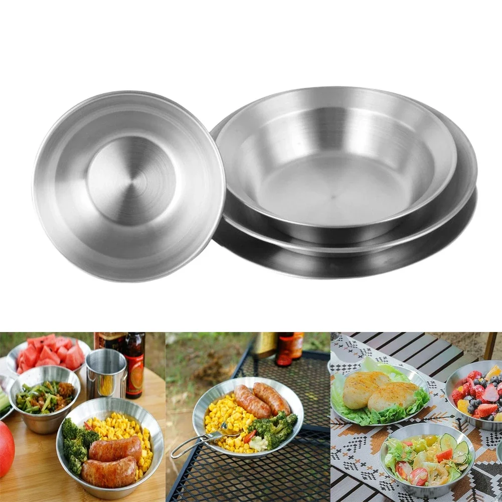 Camping Cooking Dishes - Set Peralatan Makan Stainless Steel Piring