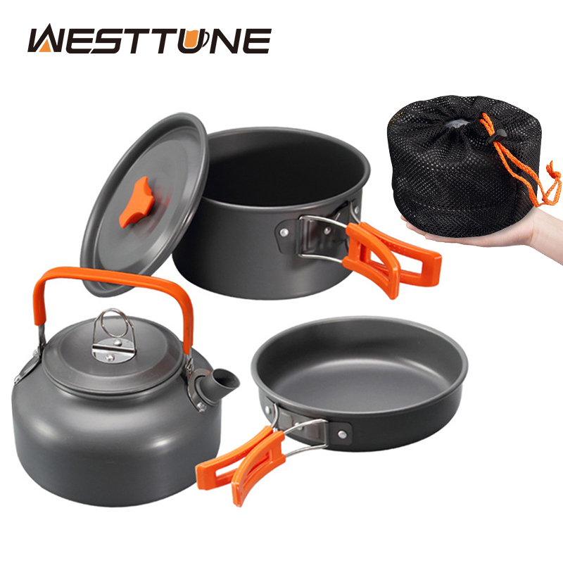 Camping Cooking Essentials - WESTTUNE Peralatan Masak Berkemah Kit Aluminium