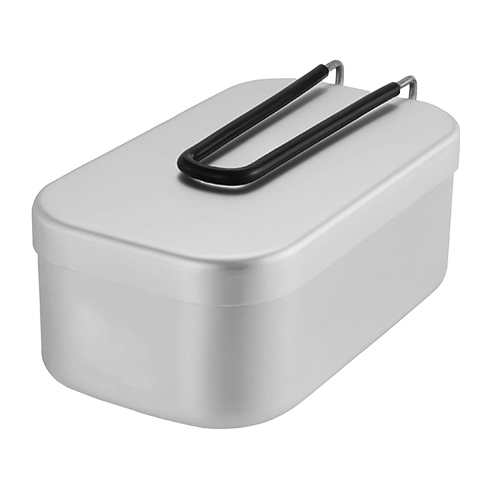 Camping Hiking Cooking - Kotak makan siang aluminium 800ML, peralatan