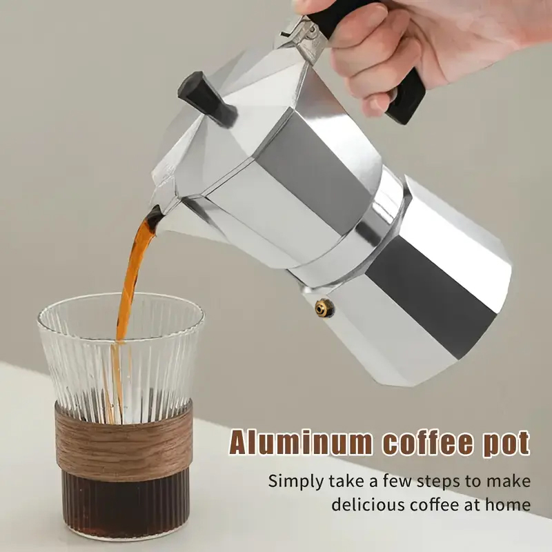 Camping Cooking Utensils - Moka Pot Aluminium Klasik 50-300ML Pembuat
