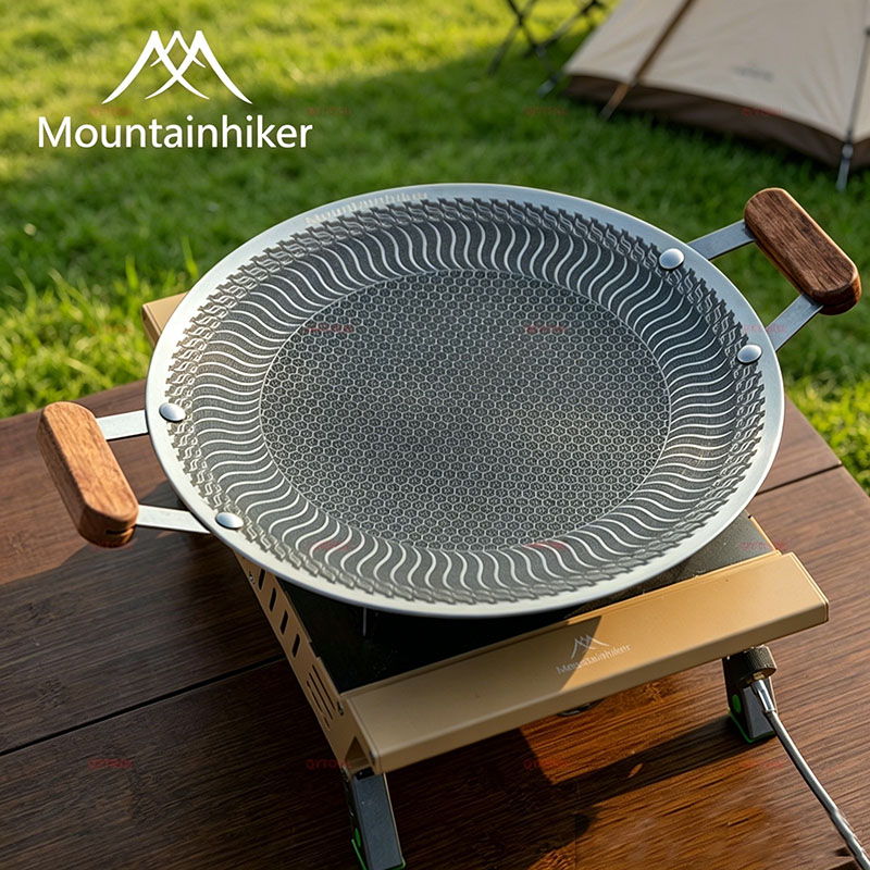 Camping Cooking Set Non Stick - Mountainhiker Wajan BBQ Anti Lengket Baja