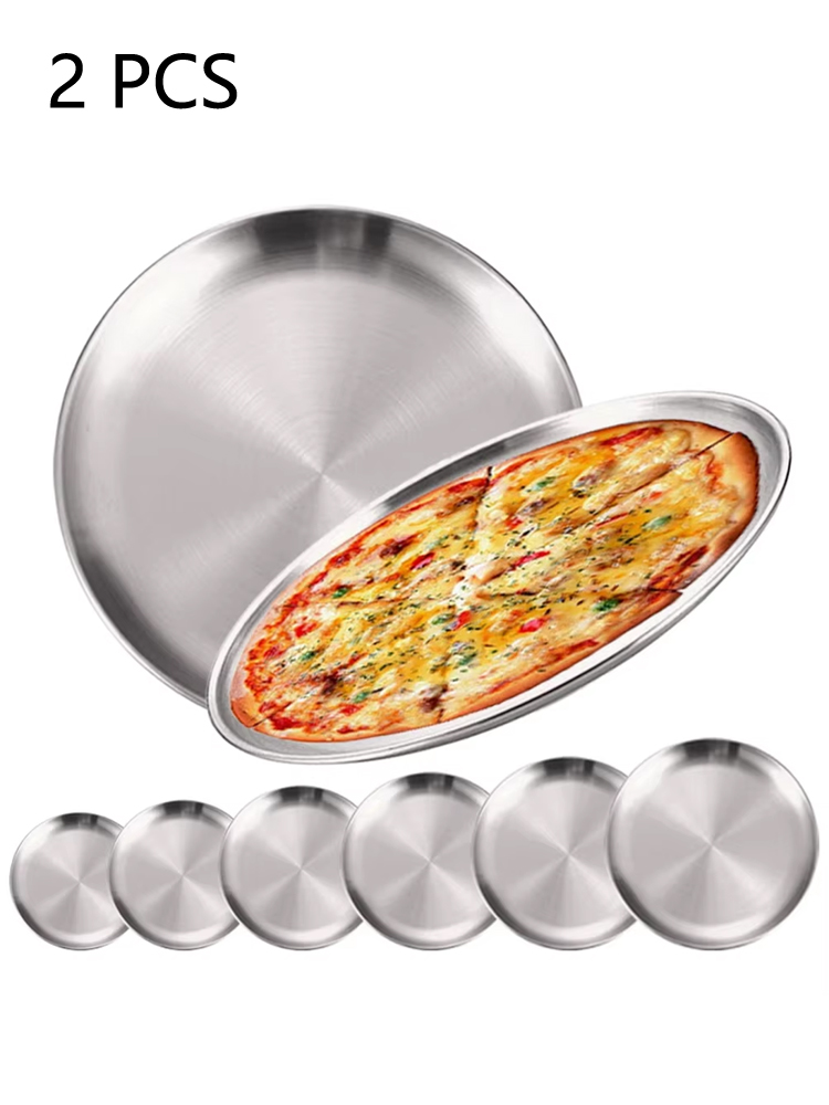 Camping Cooking Dishes - 2 Buah Piring Nampan Datar Bulat