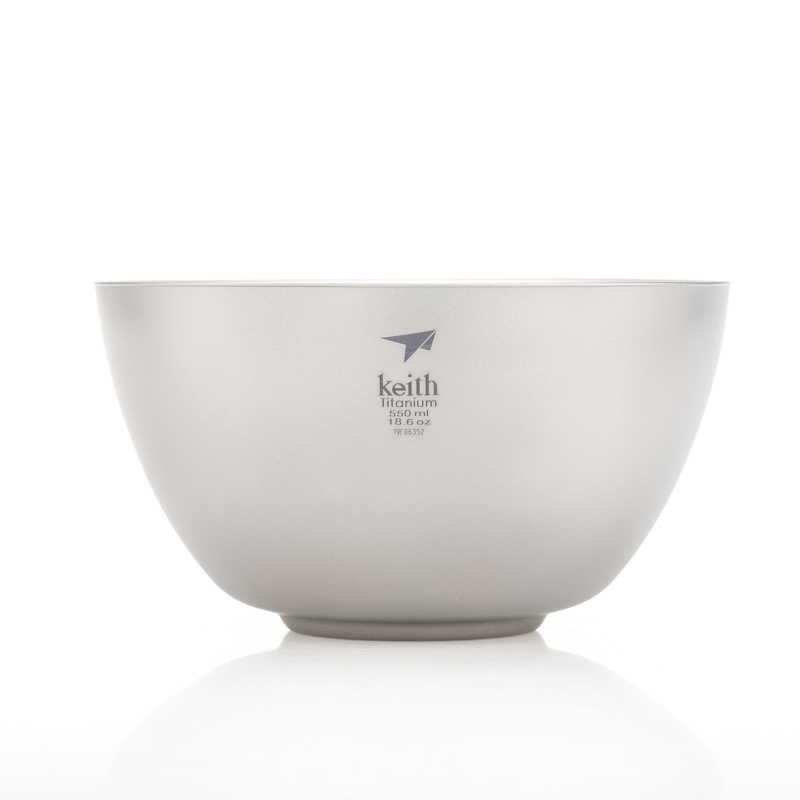 Camping Cooking Dishes - Keith mangkuk dinding ganda Titanium, wadah
