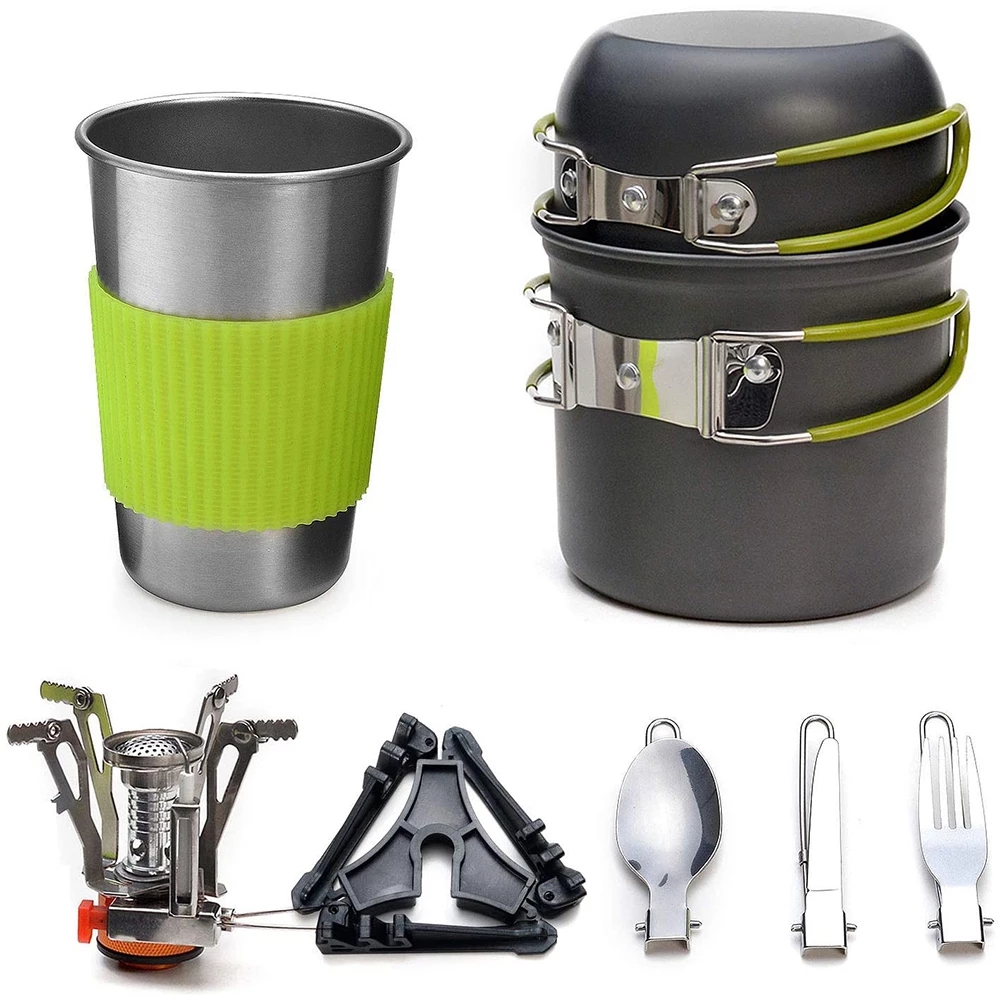 Camping Cooking Essentials - Kit Peralatan Masak Berkemah dengan Kompor