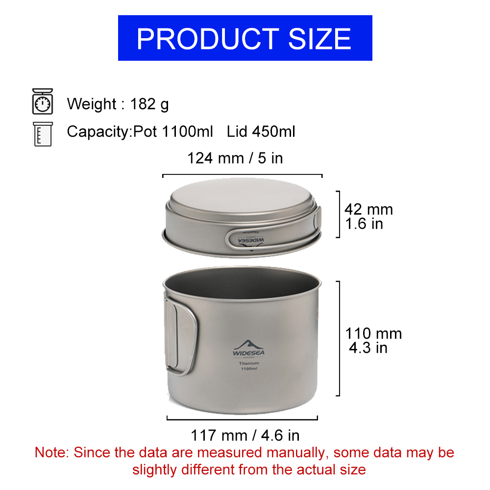 Widesea Panci Berkemah Titaniu - Camping Cooking Kit ulasan dan harga