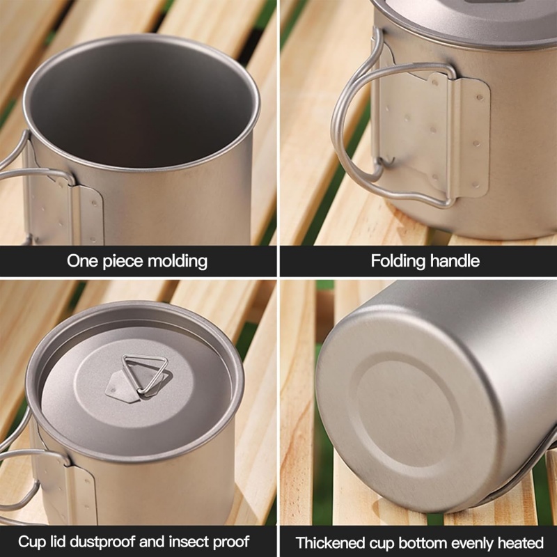 Mug Camping Titanium dengan Pe - Camping Cooking Kit ulasan dan harga