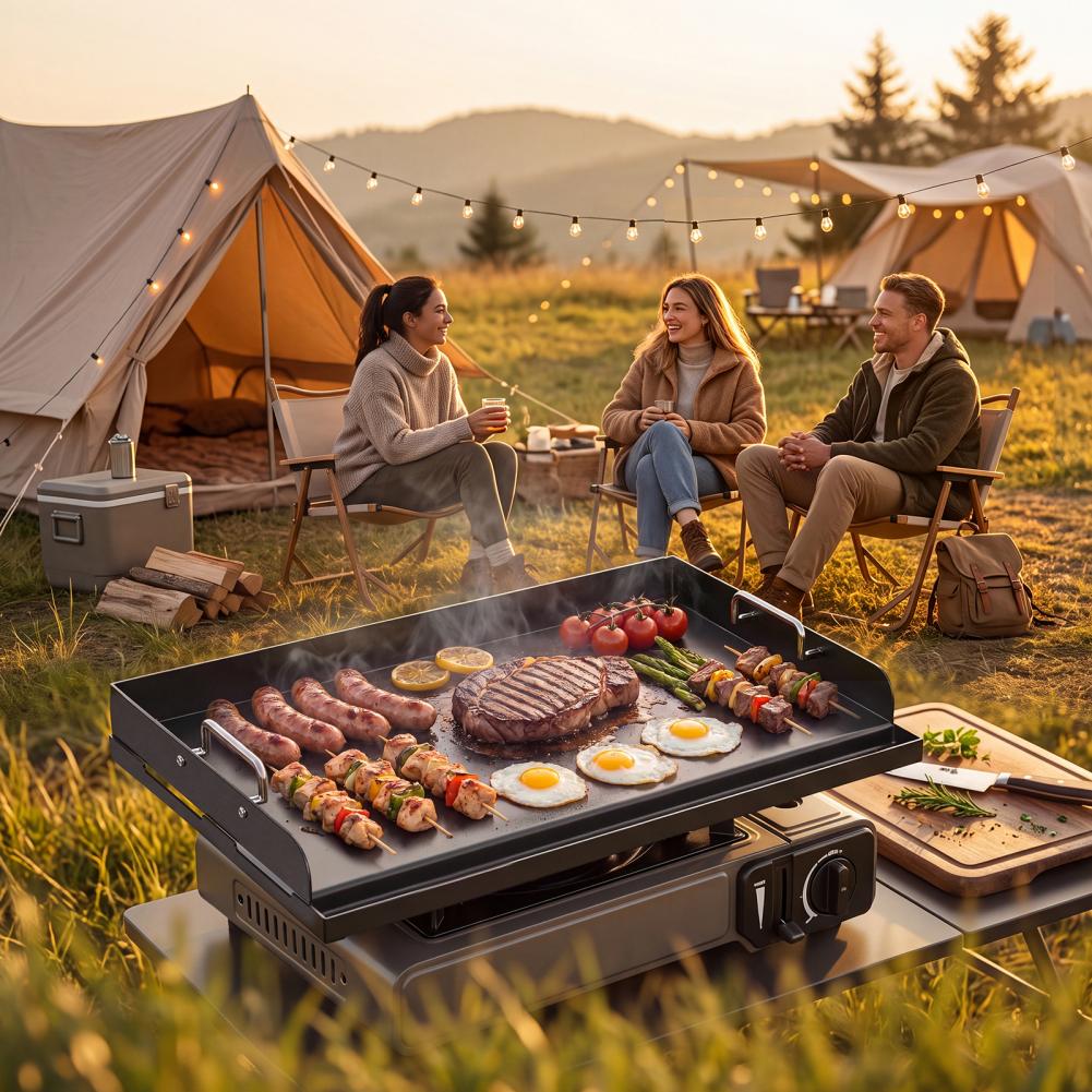Wajan Besi Cor Anti Lengket Te - Camping Cooking Set Non Stick ulasan dan harga