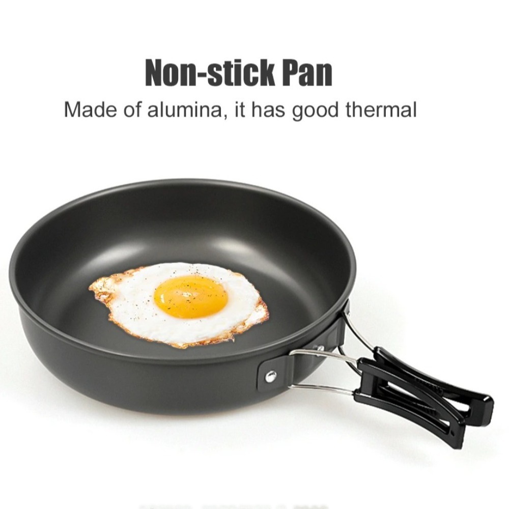 Wajan Penggorengan Berkemah An - Camping Cooking Set Non Stick ulasan dan harga