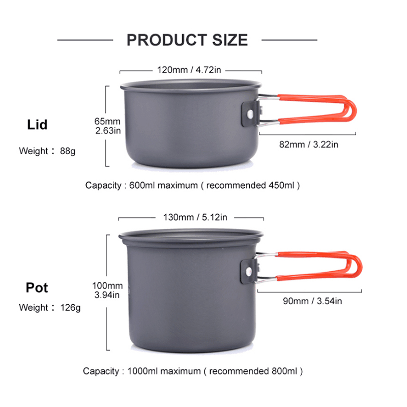 Villiea Peralatan Memasak Berk - Camping Cooking Dishes ulasan dan harga