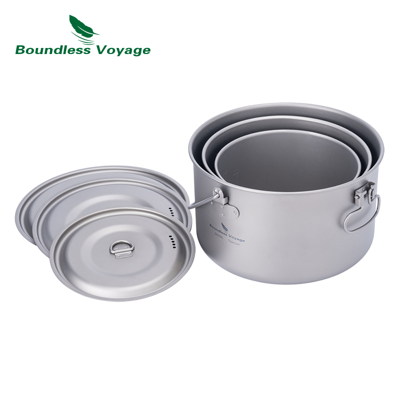 Boundless Voyage panci Titaniu - Camping Cooking Essentials ulasan dan harga