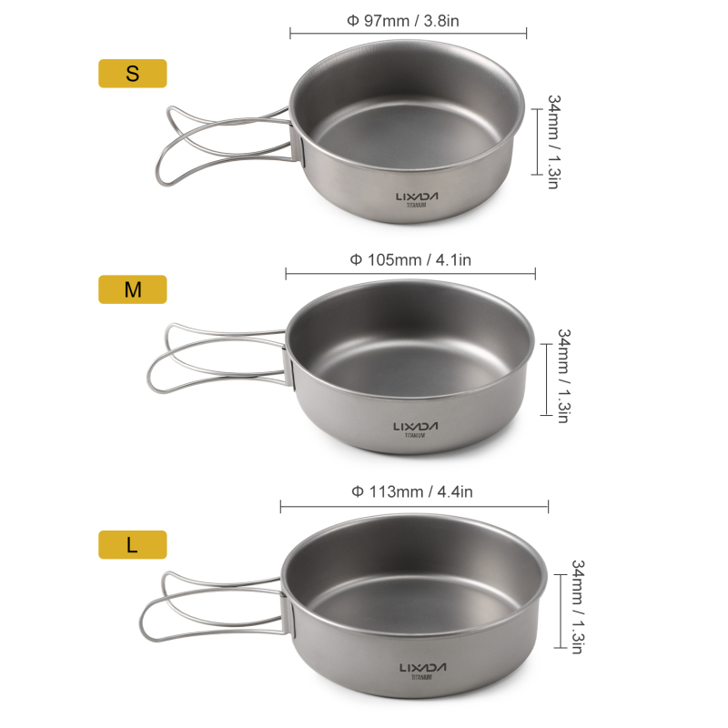 Lixada mangkuk Titanium sangat - Camping Cooking Dishes ulasan dan harga