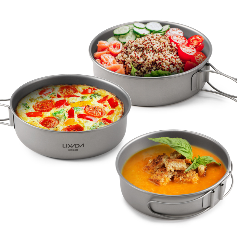 Lixada mangkuk Titanium sangat - Camping Cooking Dishes ulasan dan harga