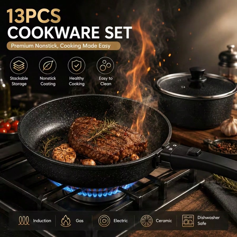Set Peralatan Masak Anti Lengk - Camping Cooking Set Non Stick ulasan dan harga