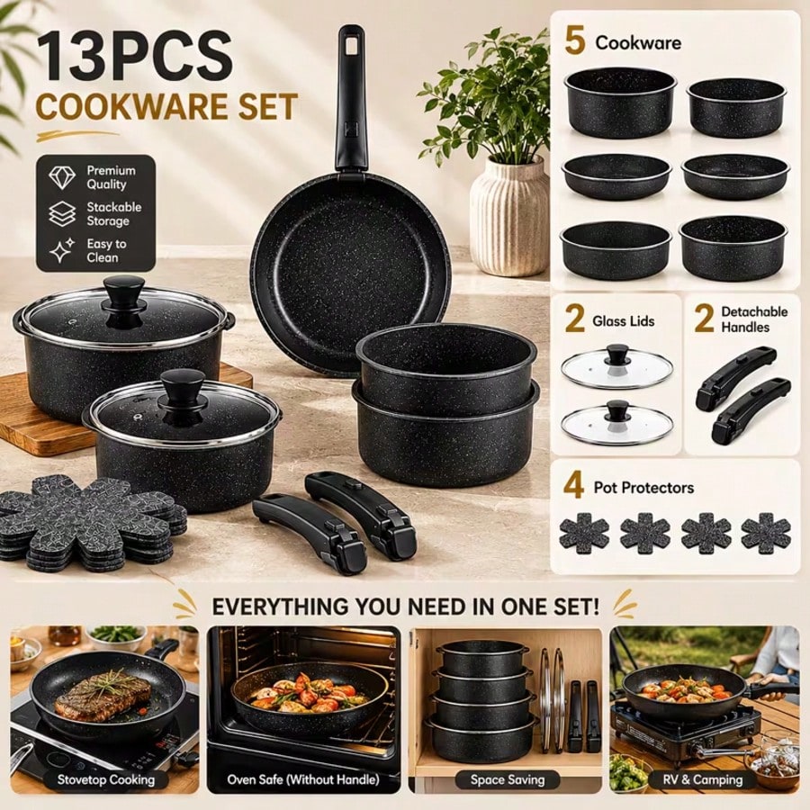 Set Peralatan Masak Anti Lengk - Camping Cooking Set Non Stick ulasan dan harga