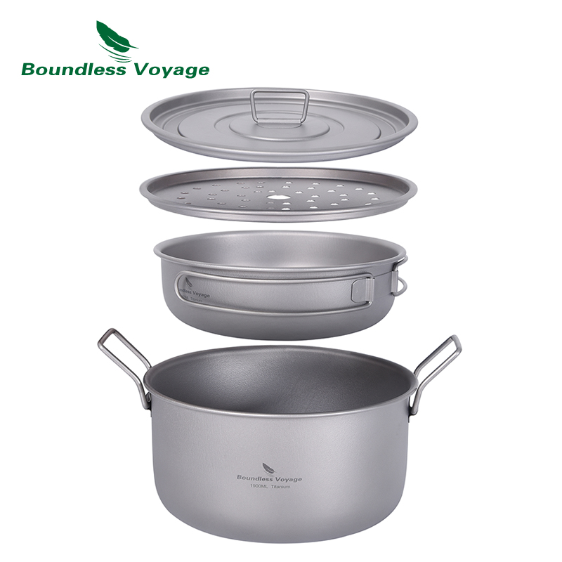 Boundless Voyage panci masak b - Camping Cooking Kit ulasan dan harga